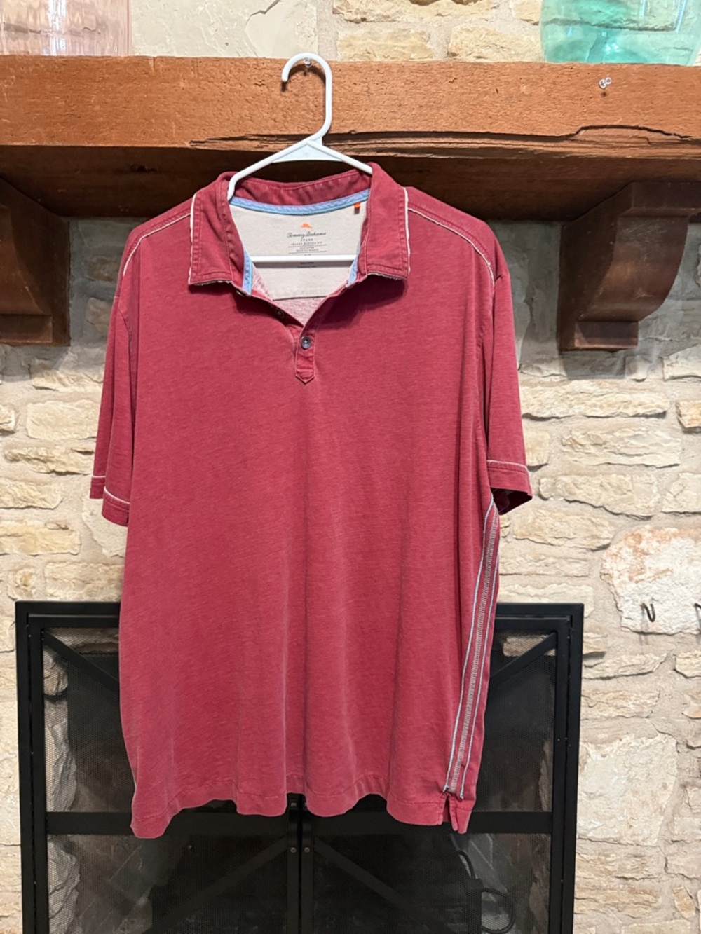 Tommy Bahama Men's Washed Brick Red Polo